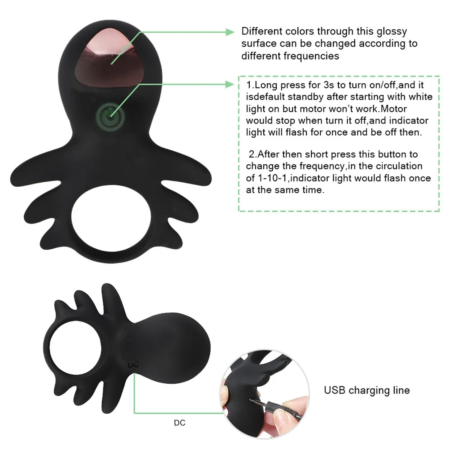 10 Modes Vibrating Cock Ring