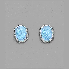 10x8 Light Blue Simulated Created Opal