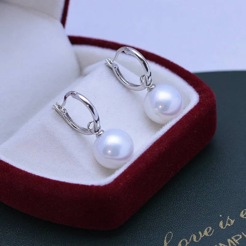 11-12mm Freshwater Pearl & Good Hoops Earrings