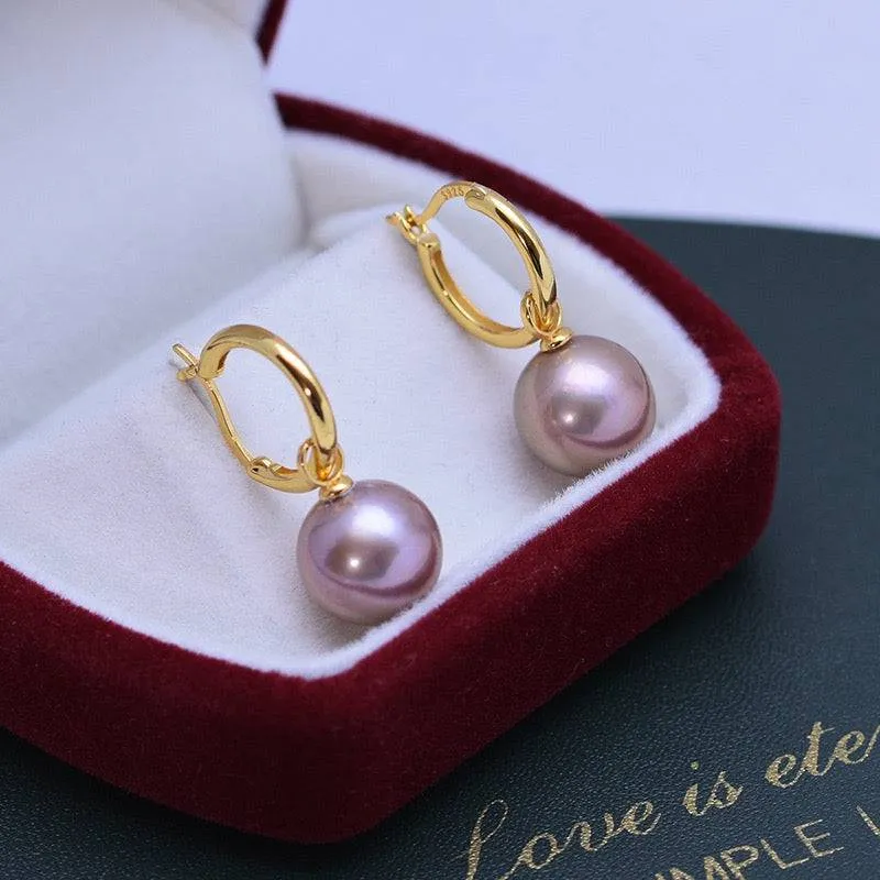 11-12mm Freshwater Pearl & Good Hoops Earrings