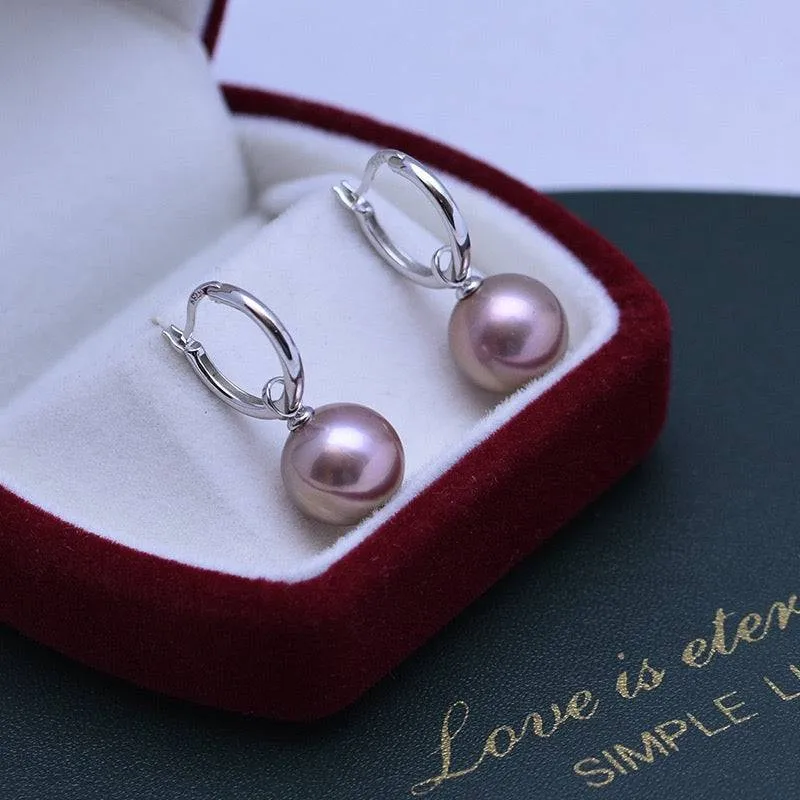 11-12mm Freshwater Pearl & Good Hoops Earrings