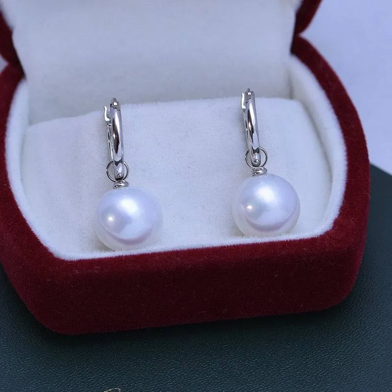 11-12mm Freshwater Pearl & Good Hoops Earrings