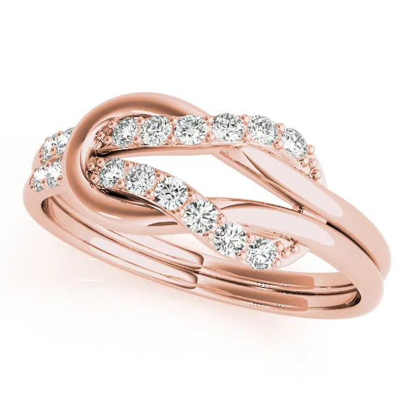 14K Diamond Love Knot Ring