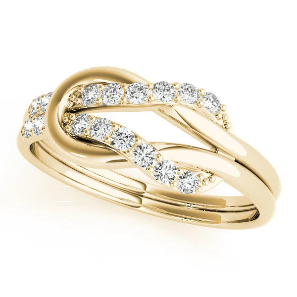 14K Diamond Love Knot Ring