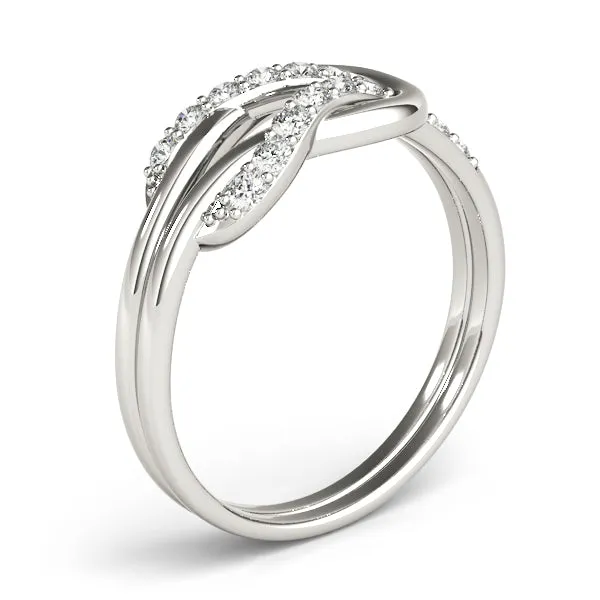 14K Diamond Love Knot Ring