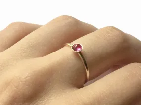 14k gold filled created ruby ring • Gold stacking ring gemstone