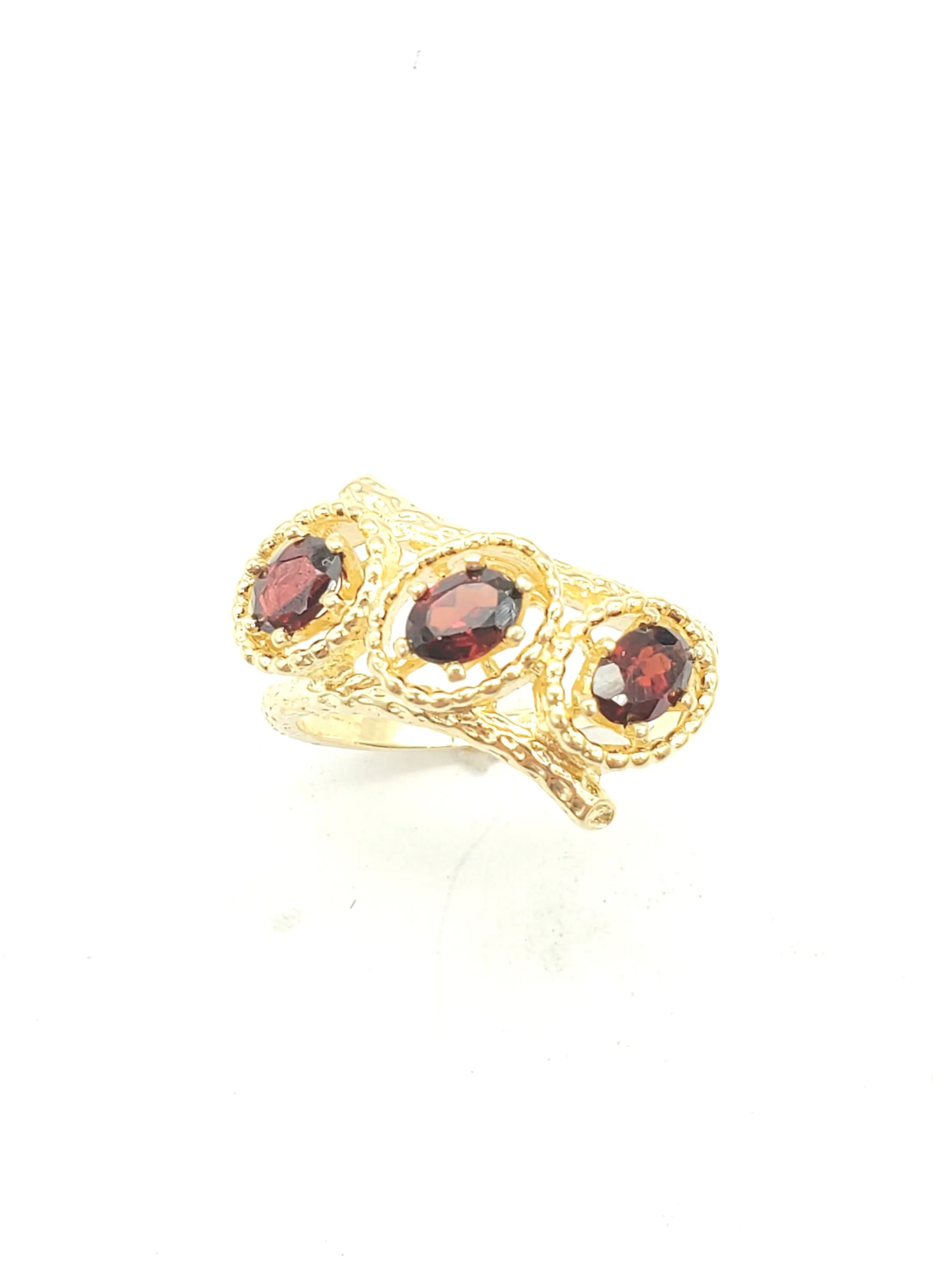 14k Gold Ruby Bypass Ring