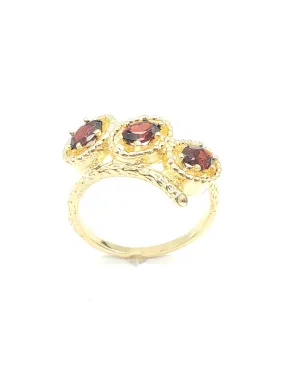 14k Gold Ruby Bypass Ring