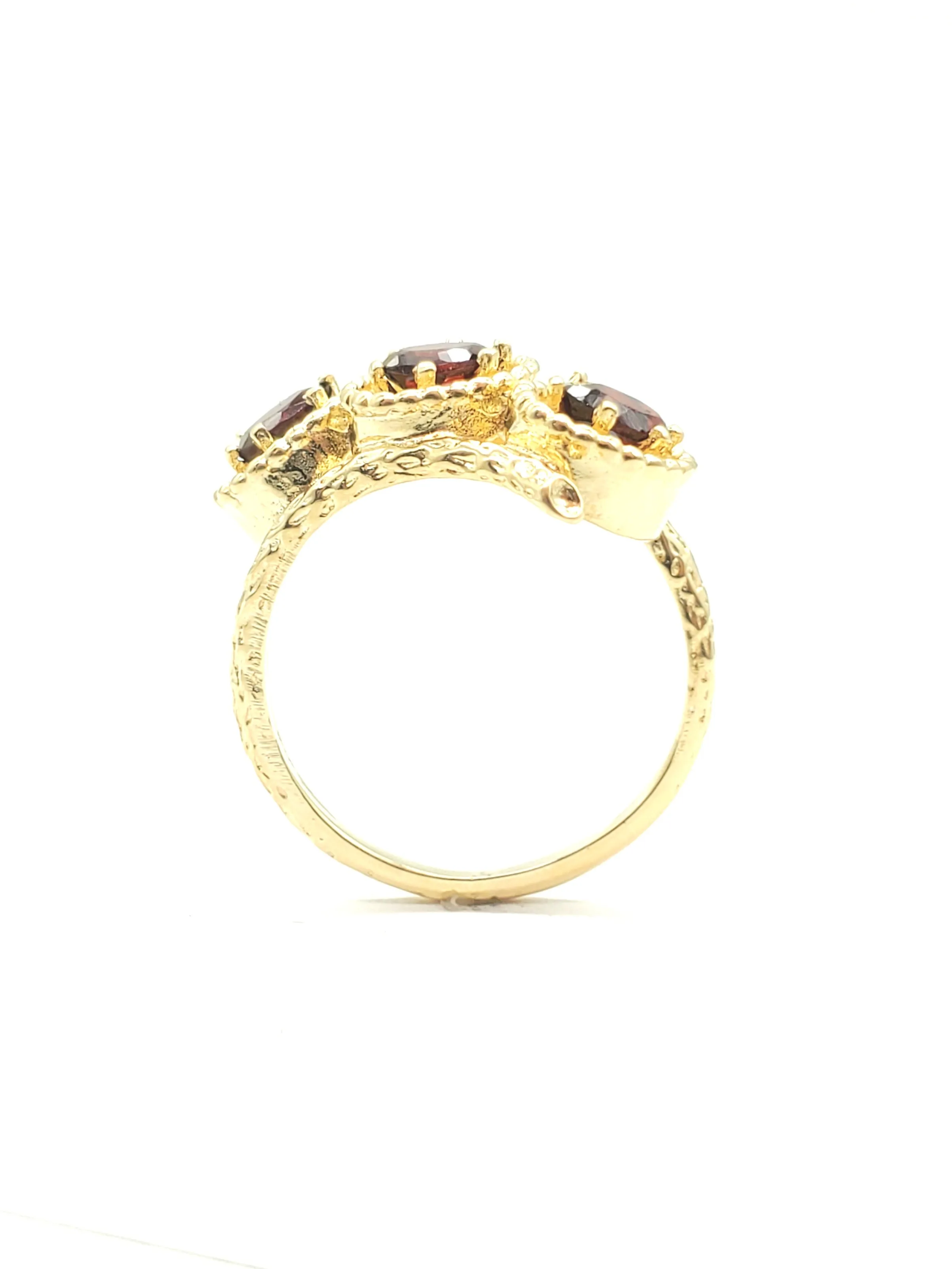 14k Gold Ruby Bypass Ring