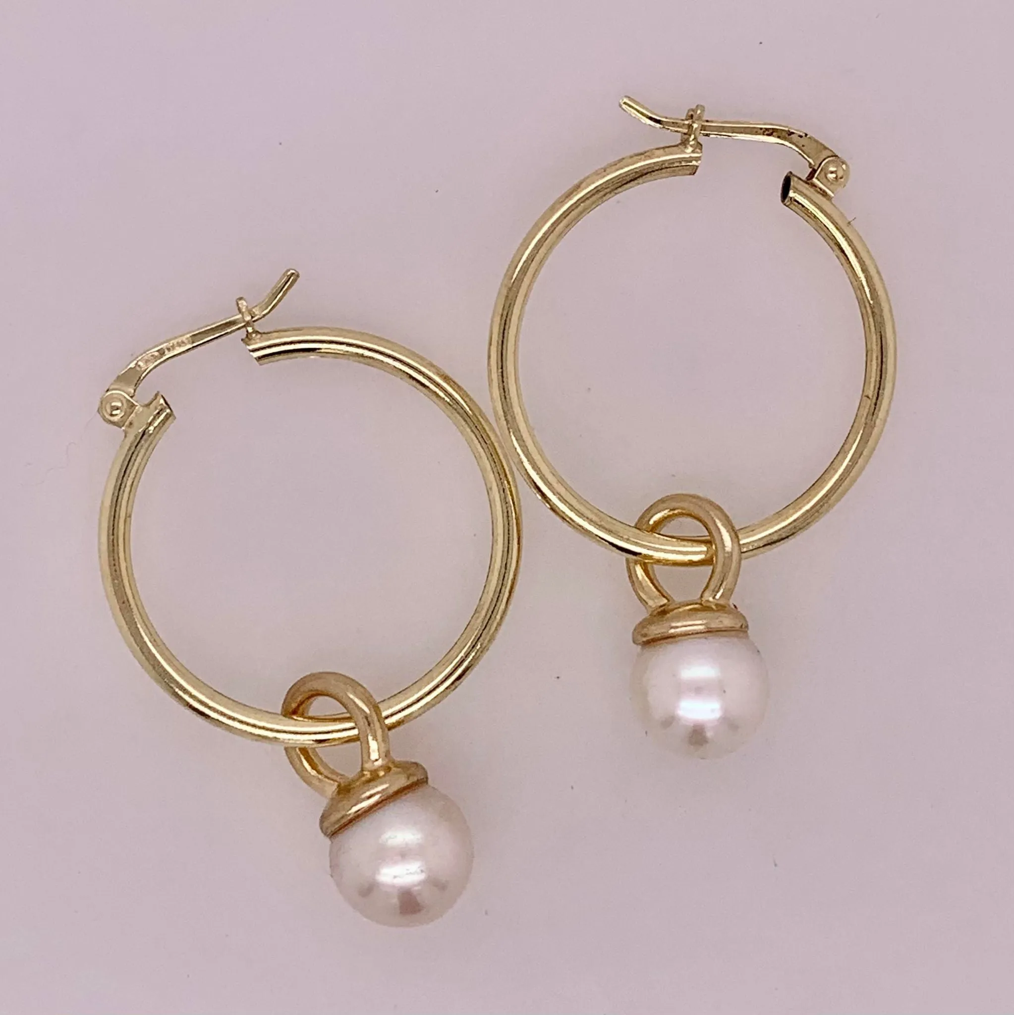 14K Pearl Earring Charms