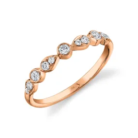 14K Rose Gold Stackable Diamond Ring