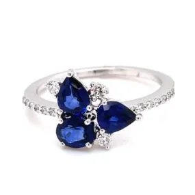 14k Sapphire & Diamond Ring