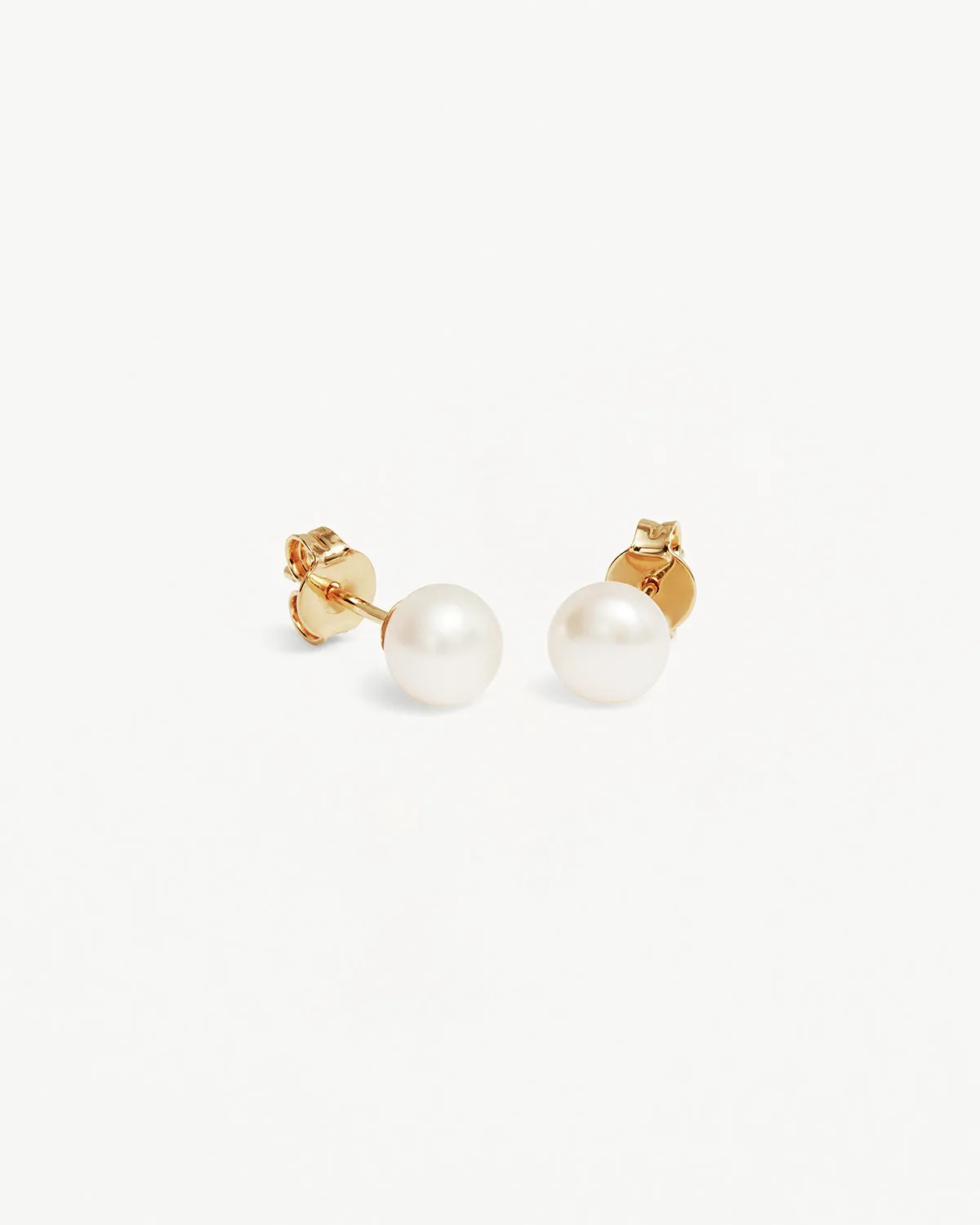 18k Gold Vermeil Floating On Air Pearl Stud Earrings - 6mm