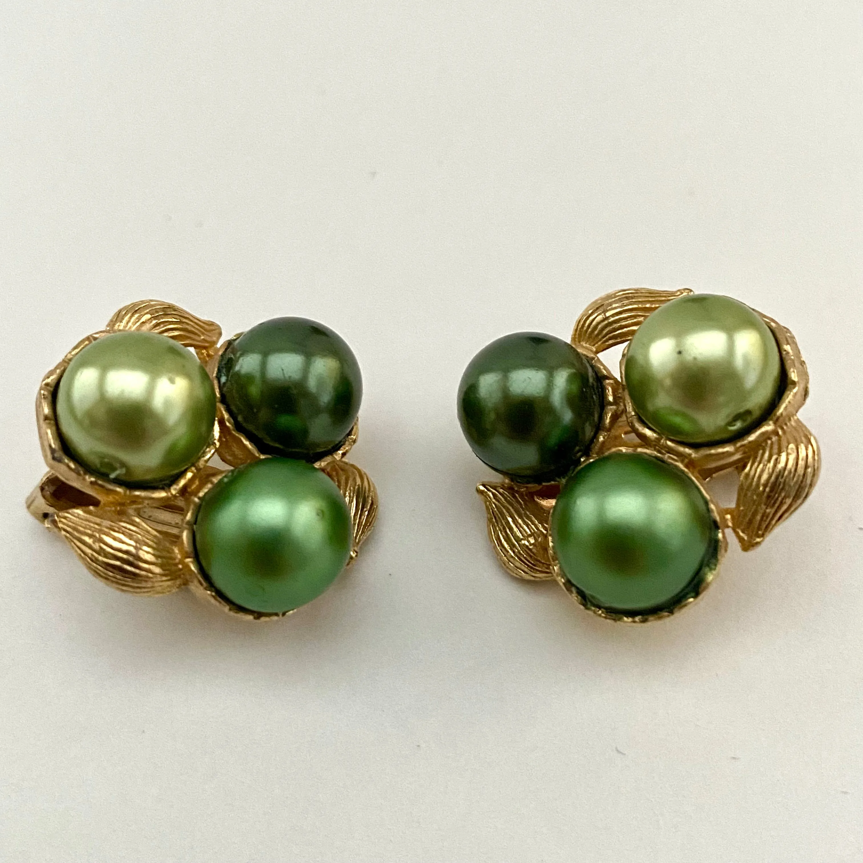 1960s Faux Pearl Earrings