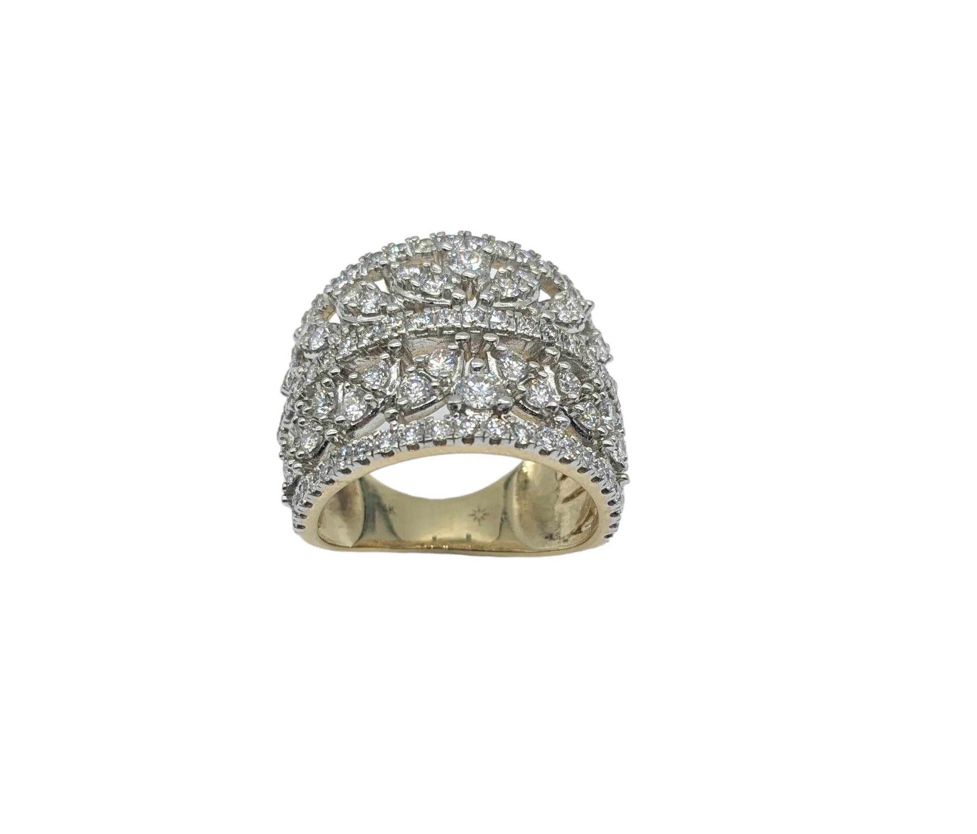 2 Carat Diamond Open Leaf Band