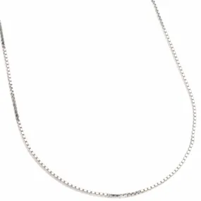 22" Italian Sterling Silver Box Chain 0.8mm