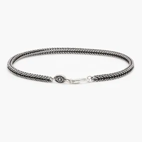 4mm Sterling Silver Fox Tail Chain Bracelet