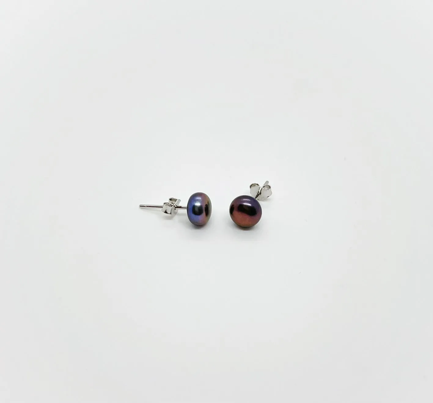 6mm Size Freshwater Pearl Earrings 925 Sterling Silver Stud