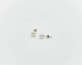 6mm Size Freshwater Pearl Earrings 925 Sterling Silver Stud