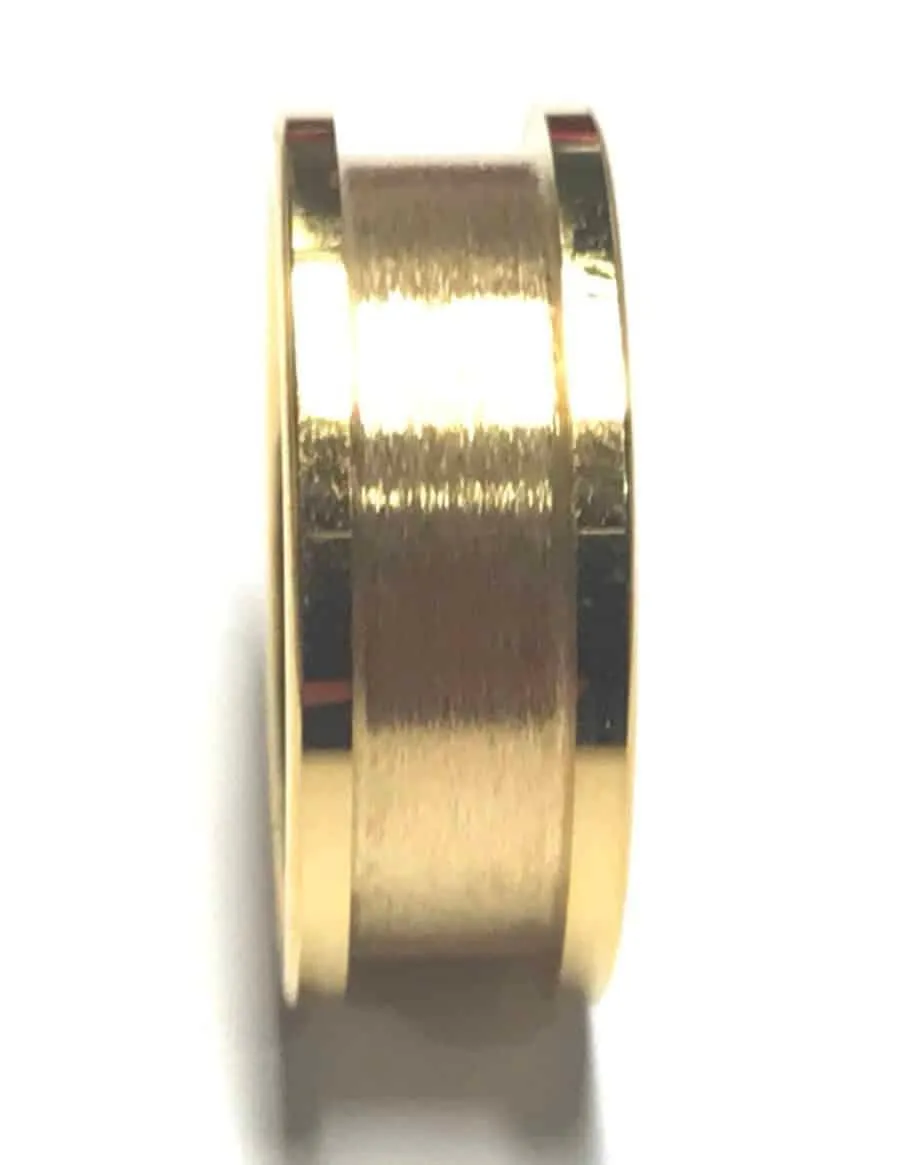 8mm IP Gold Plated Tungsten Carbide Ring Core