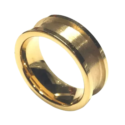 8mm IP Gold Plated Tungsten Carbide Ring Core