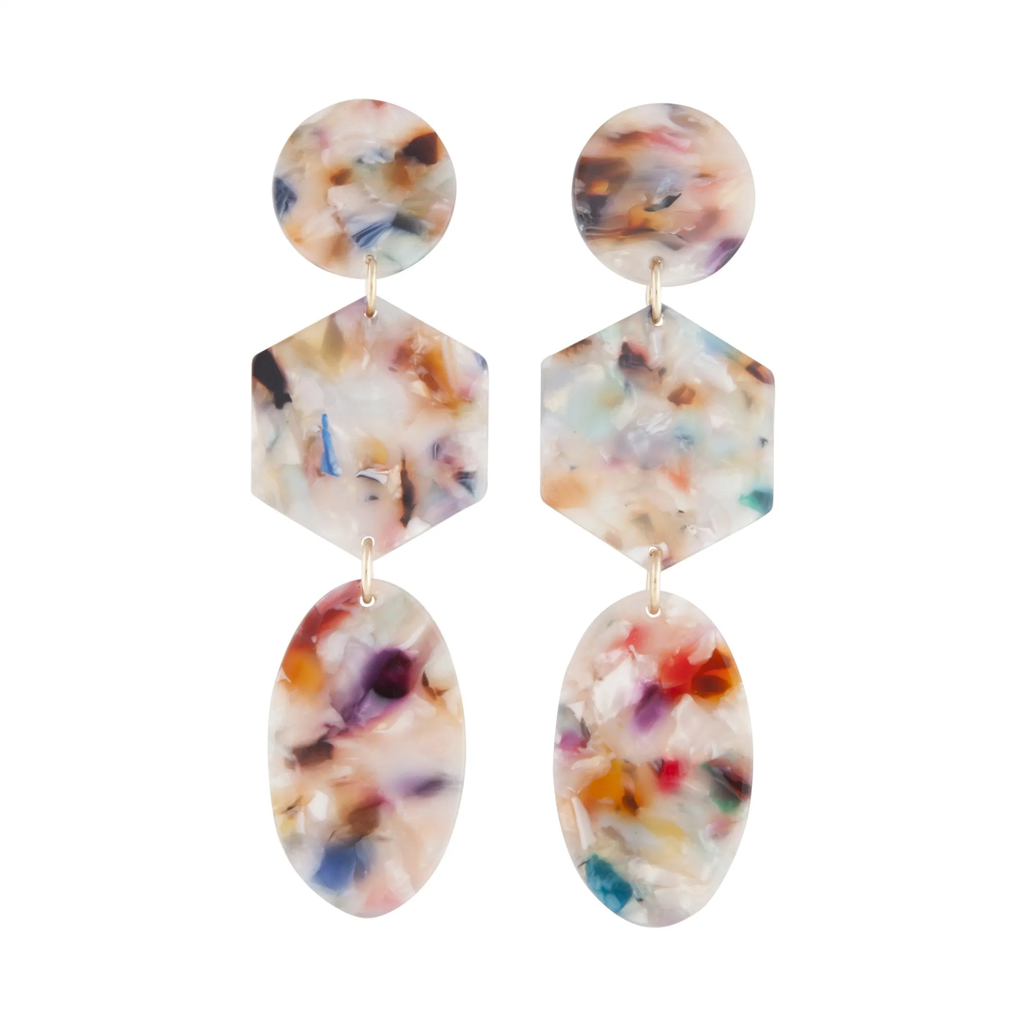 Acrylic Mixed Shape Earring