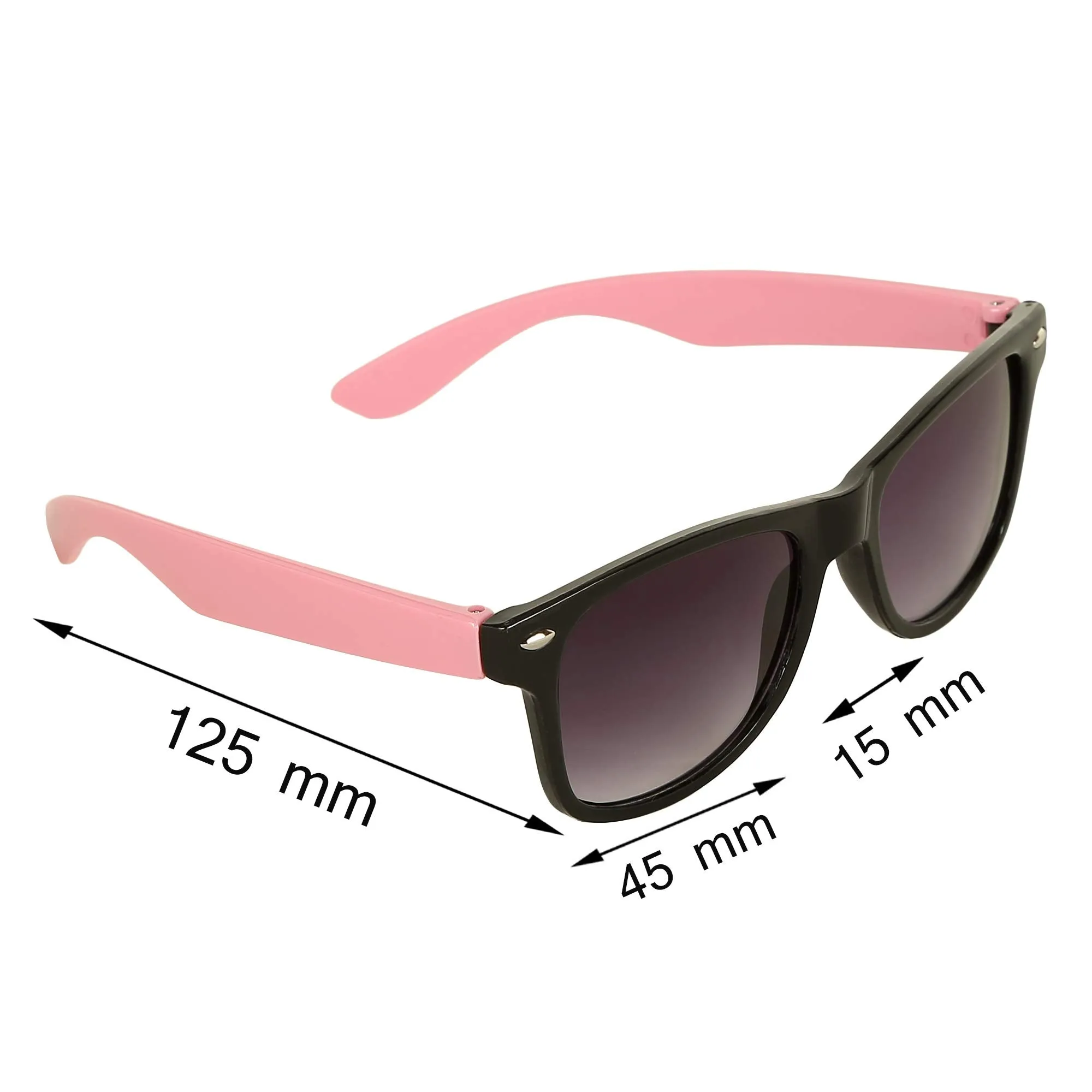 Amour UV Protected Combo for Kids 3 to 8 Years Sunglasses - Pack of 2 Pink Black