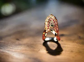 Asp 1 Gram Gold Vanki Ring With Cz & Color Stones