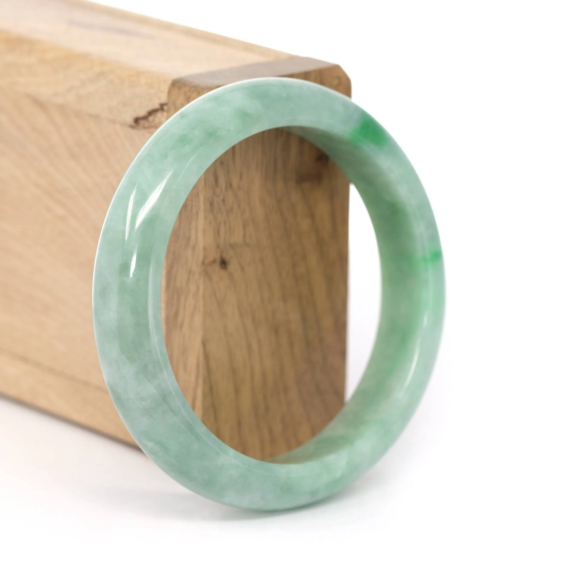 Baikalla "Classic Bangle" Forest Green Natural Burmese Jadeite Jade Bangle ( 55.91 mm )  #436