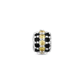 Black & Gold Swarovski Striped Couture Charm