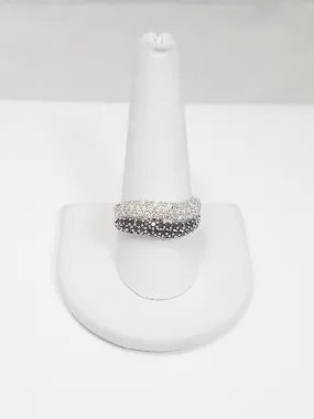 Black and White Diamond 14k White Gold Ring