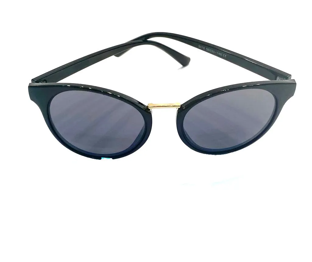 Black Cat Eye Sunglasses with Black Tinted Lens