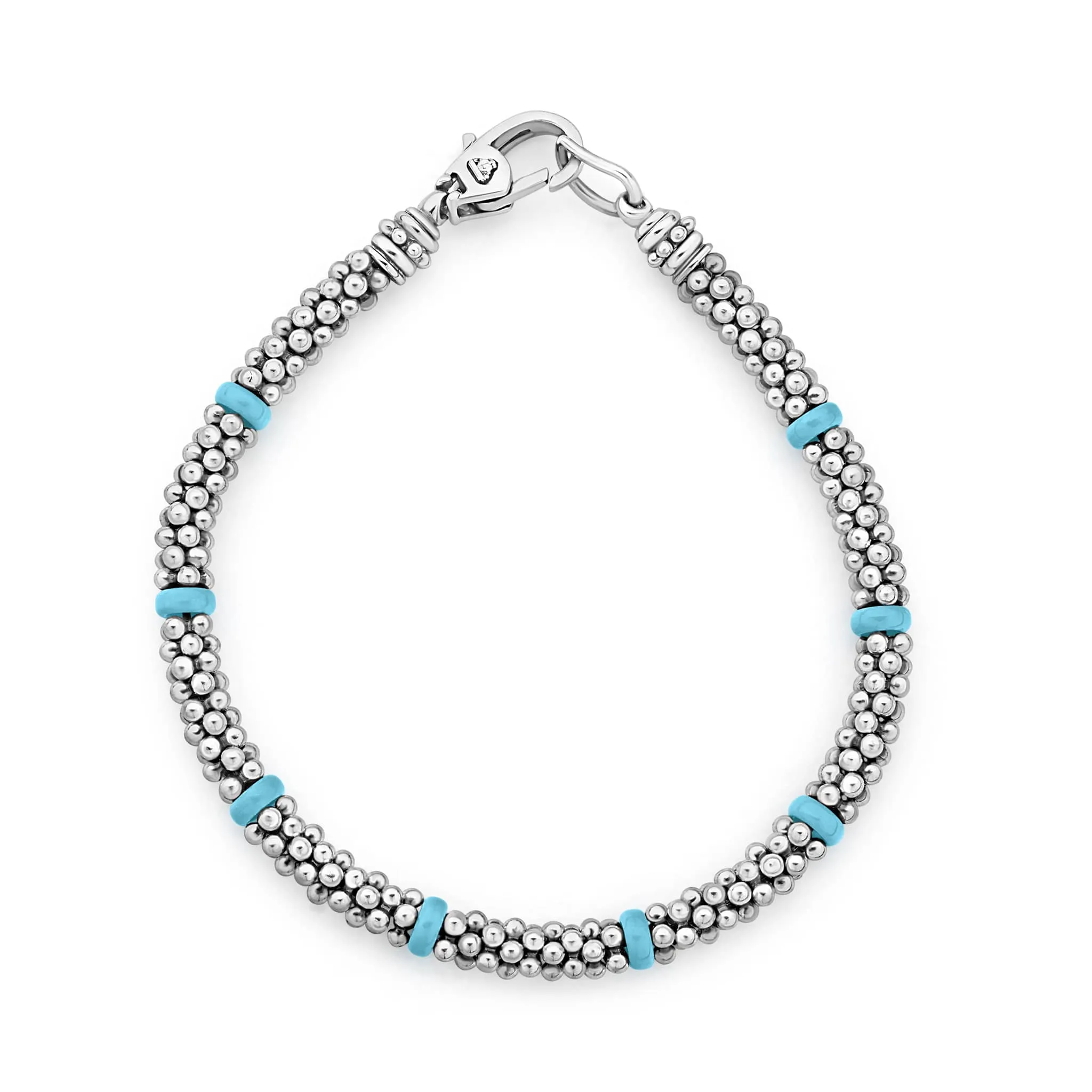 Blue Caviar Eight Ceramic Station Beaded Bracelet | 5mm