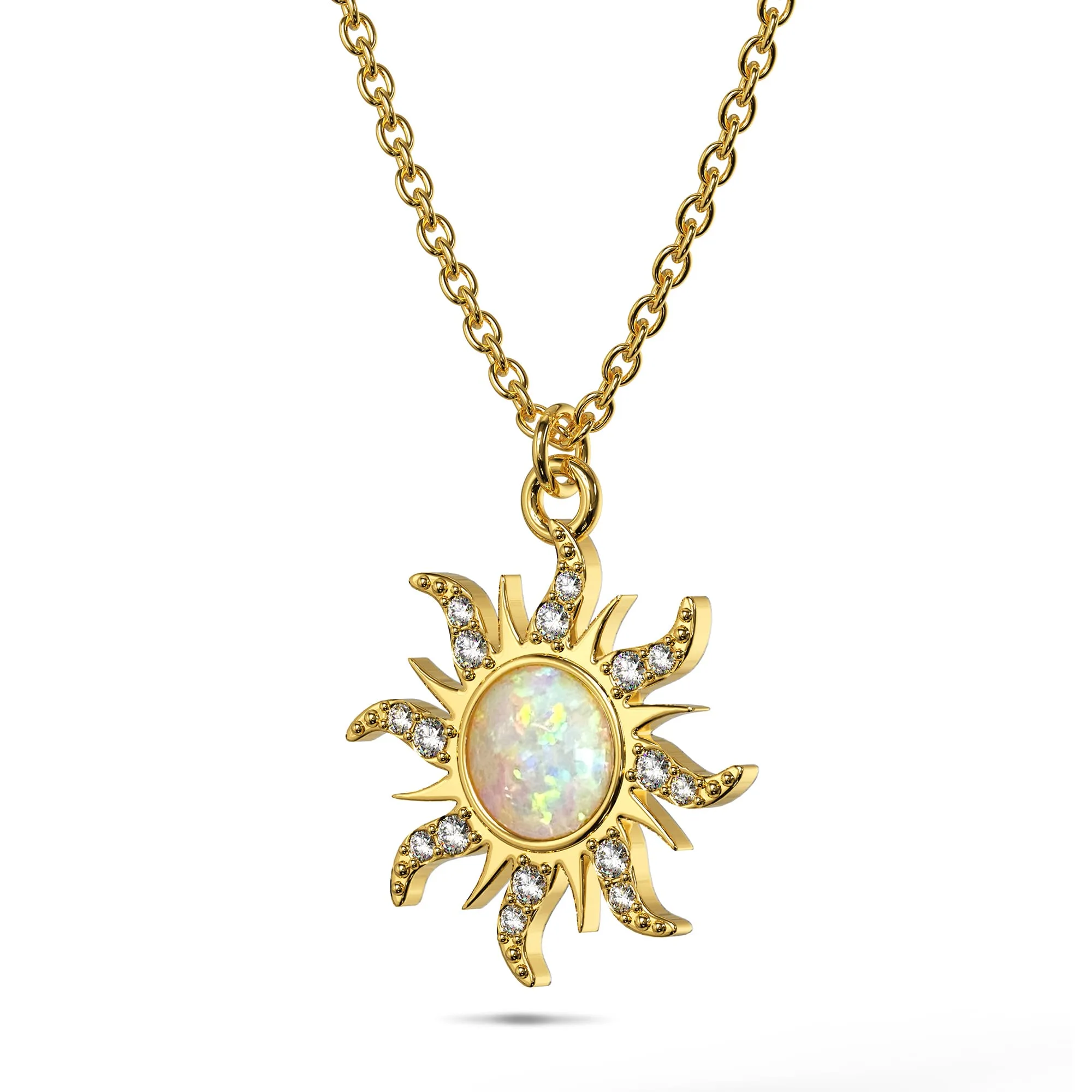 Boxed Celestial Opal Necklace and Earrings Set