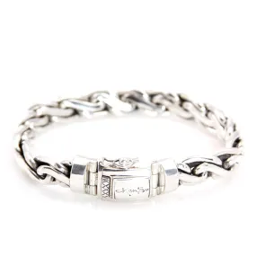 Bracelet - Chain Sterling Silver Mens/Unisex Braided Links