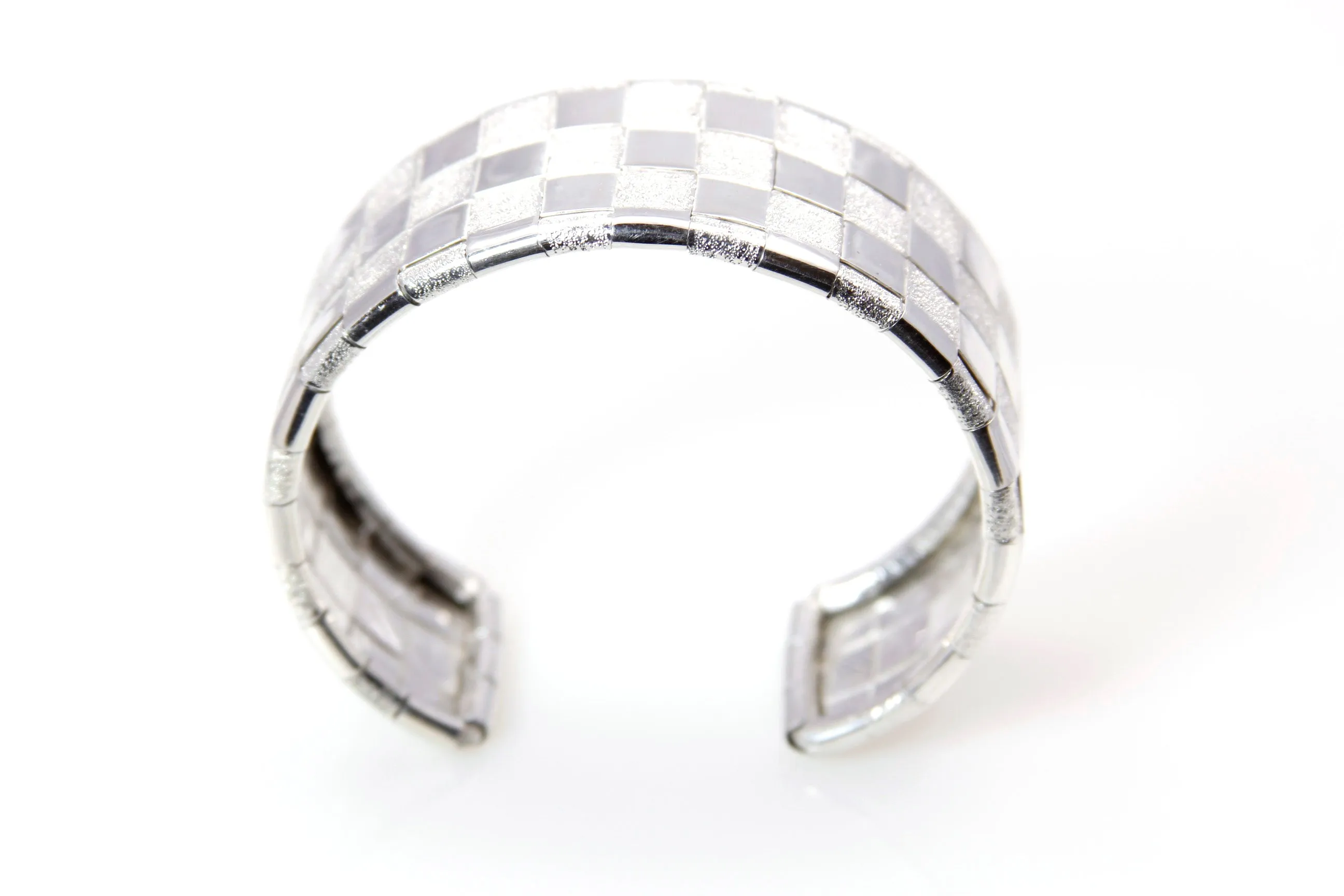 Bracelet - Cuff Sterling Silver Woven 3 Line Lauhala Collection