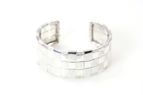 Bracelet - Cuff Sterling Silver Woven 3 Line Lauhala Collection