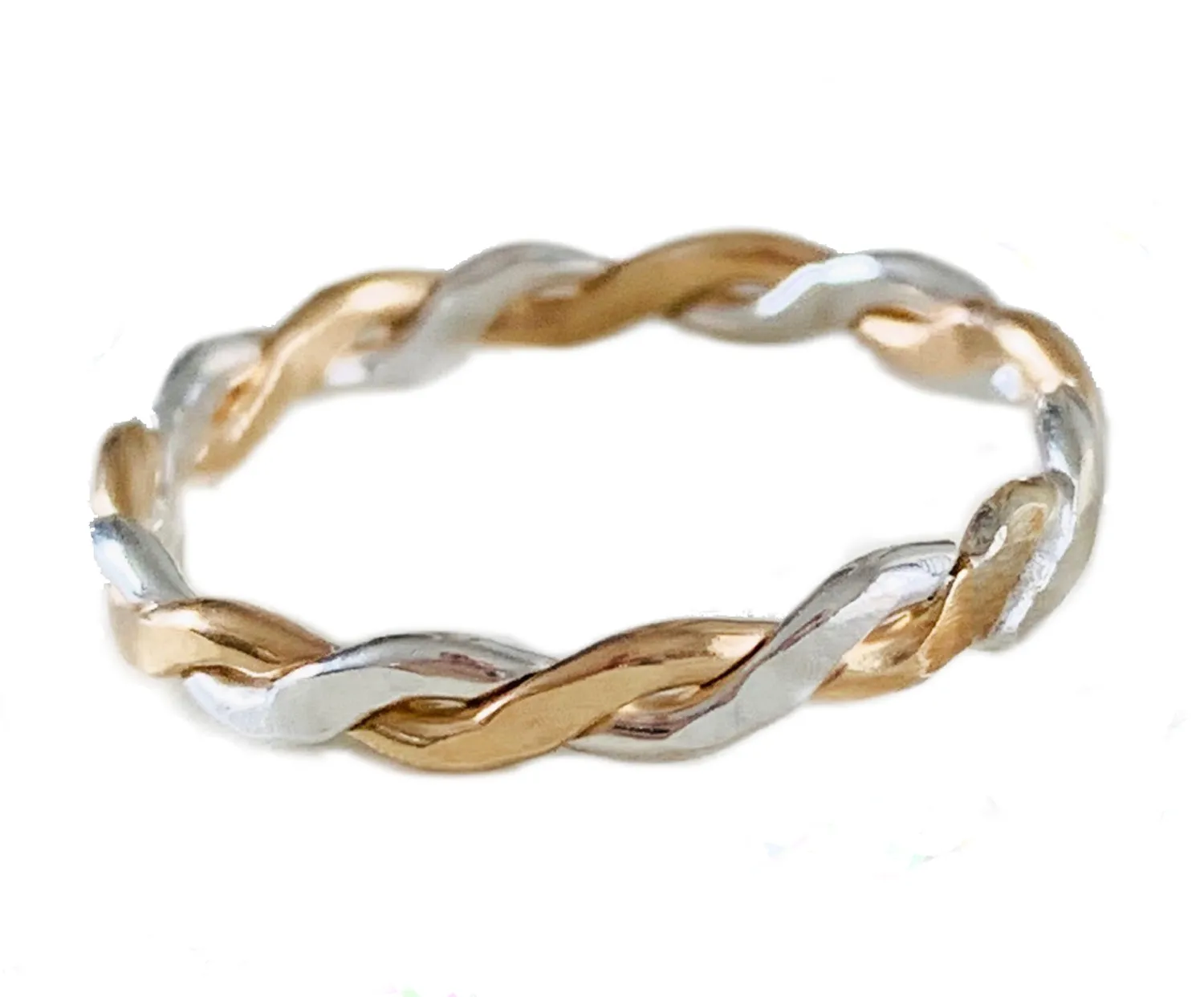 Braid Twine Medley Sterling & Gold Fill Toe Ring