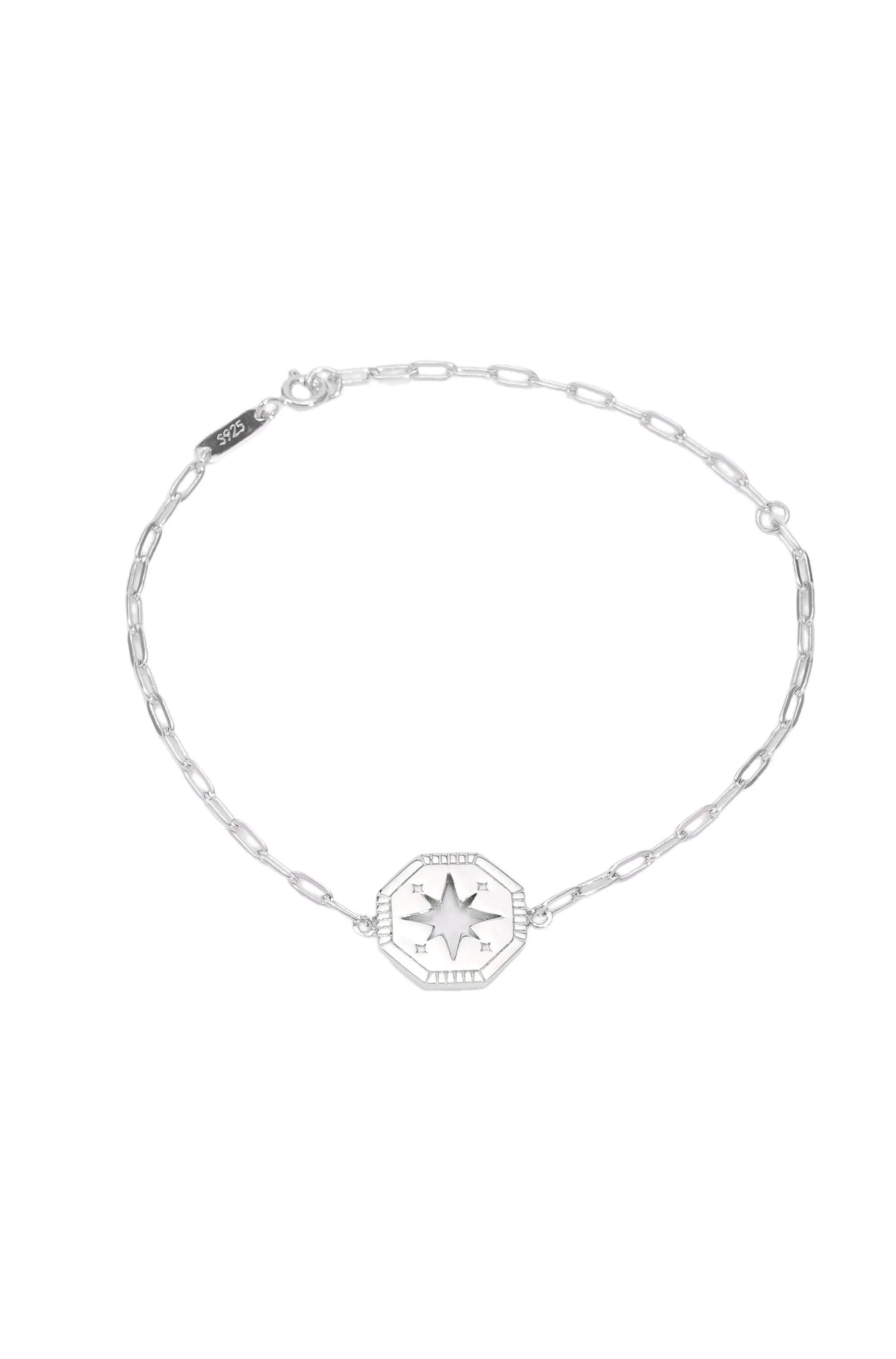 BRAVERY Compass Sterling Silver Bracelet