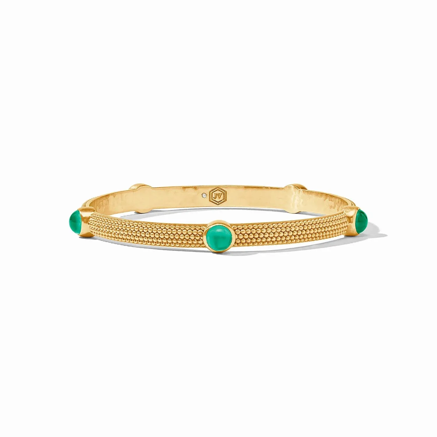 Cabochon Bangle - Emerald Green (Small)