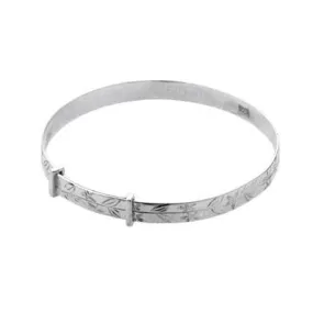 Carrs Silver Christening Bangle PNJ042