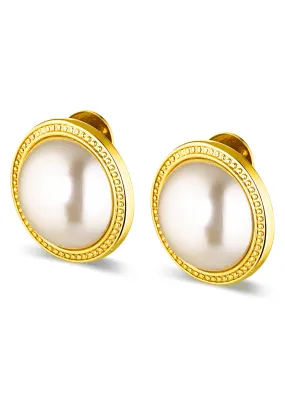 Cendre Rue Clear Pearl Earrings