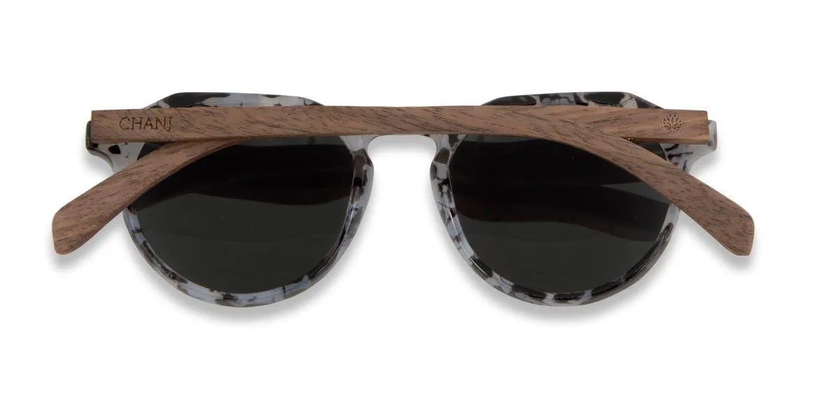 Chanj Sunglasses Pearl Sustainable Sunglasses Handcrafted FSC Wood