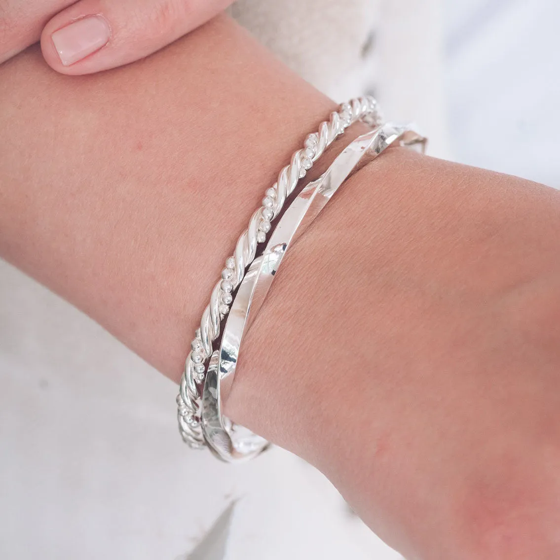 Charlotte Silver Bangle