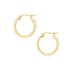 Clara Pearl Hoop Earrings