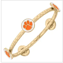 Clemson Tigers Enamel Claudia Bangle in Orange