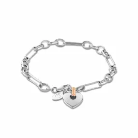 Clogau Sterling Silver Cariad Heart Bracelet