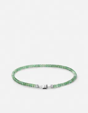 Coda Aventurine Bracelet, Sterling Silver