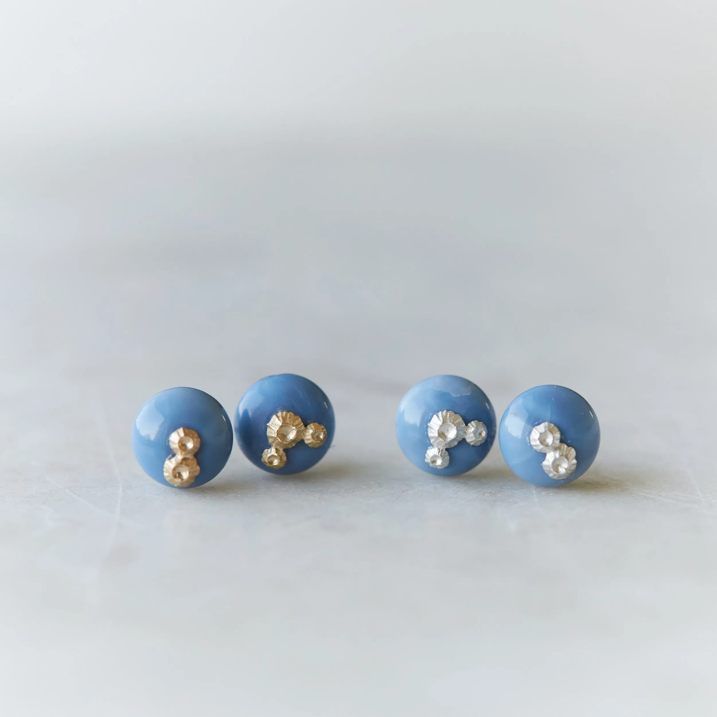 Cosmic Nest Opal Ruthie B. Studs with Barnacles