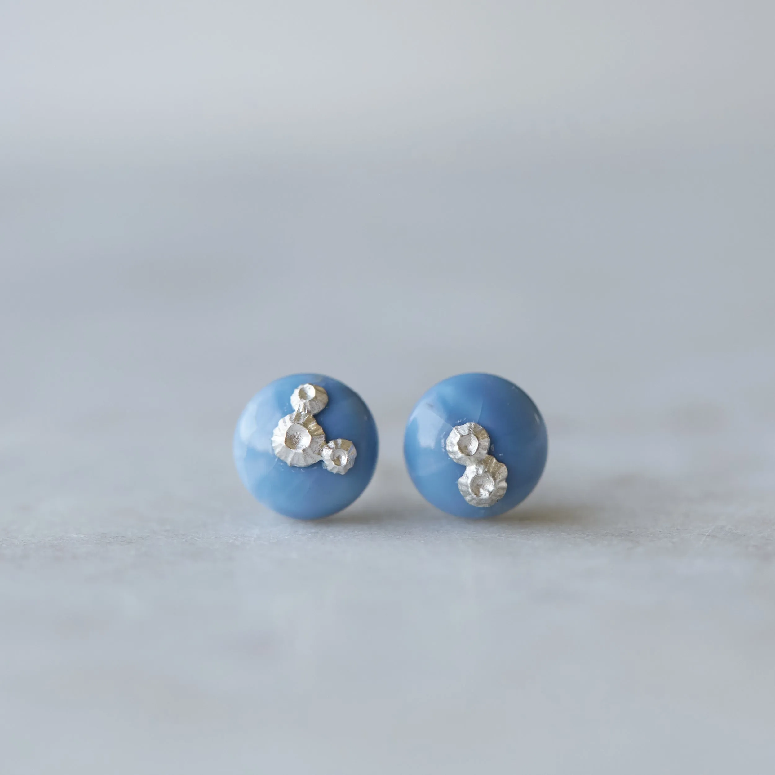 Cosmic Nest Opal Ruthie B. Studs with Barnacles